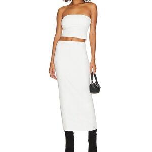 NBD Eulla Ivory Maxi Skirt